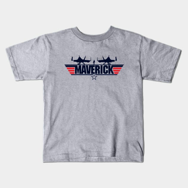 Top Gun Maverick Kids T-Shirt by Dmitrij Vitalis